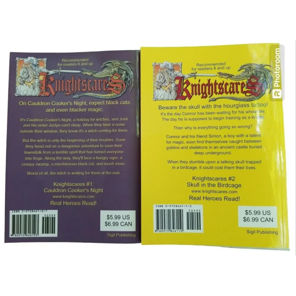 Knightscares Book 1,2 Cauldron Cookers Night Skull In The Birdcage David Anthony